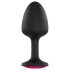Dorcel Geisha Plug Ruby M - pink köves anál plug (fekete)