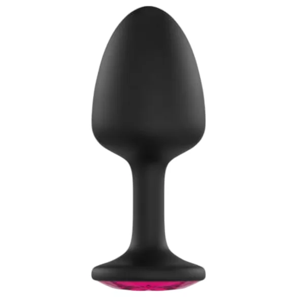 Dorcel Geisha Plug Ruby L - pink köves anál plug (fekete)