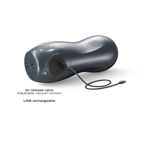 Dorcel Blowjoy Vibe - szívó és vibrációs akkus maszturbátor (szürke)