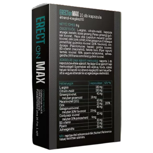 ErectOn Max - étrend kiegészítő kapszula férfiaknak (10db)