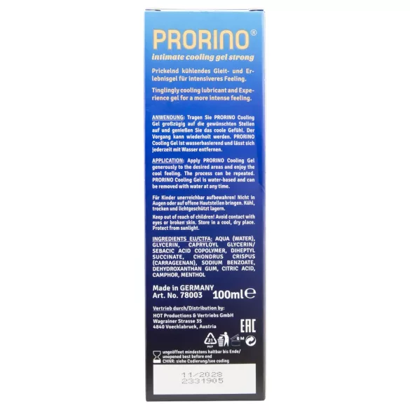 HOT Prorino - erős hűsítő intim krém férfiaknak (100 ml)