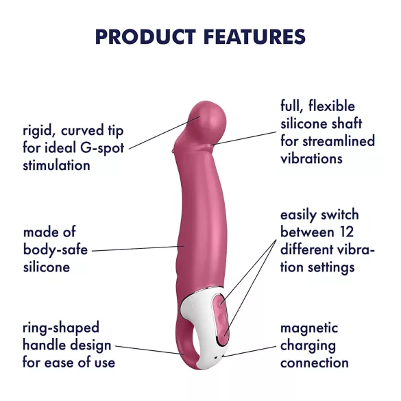 Satisfyer Petting Hippo - akkus, vízálló G-pont vibrátor (pink)