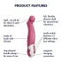 Satisfyer Petting Hippo - akkus, vízálló G-pont vibrátor (pink)