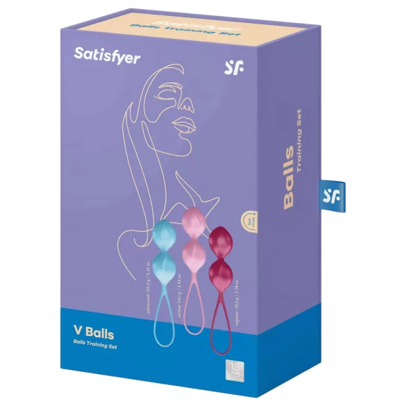 Satisfyer V Balls - gésagolyó duó szett (3 részes)