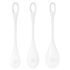 Satisfyer Yoni Power 1 - gésagolyó szett - fehér (3 részes)