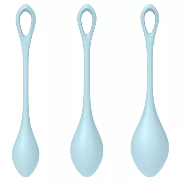 Satisfyer Yoni Power 2 - gésagolyó szett (kék, 3 részes)