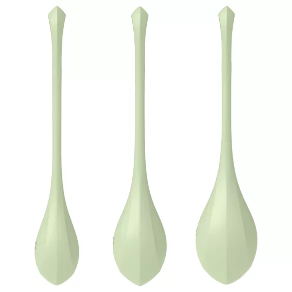 Satisfyer Yoni Power 2 - gésagolyó szett (zöld, 3 részes)
