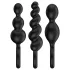 Satisfyer Booty Call - anál plug szett - fekete (3 részes)