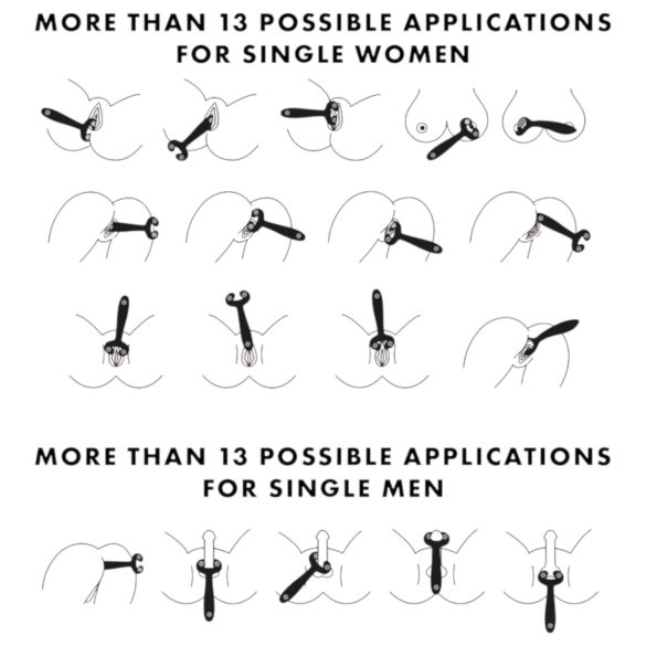 Satisfyer Endless Fun - akkus, vízálló párvibrátor (fekete)