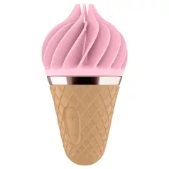   Satisfyer Sweet Treat - akkus, forgó csikló vibrátor, csiklóizgató (pink-barna)