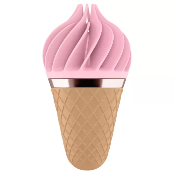 Satisfyer Sweet Treat - akkus, forgó csikló vibrátor, csiklóizgató (pink-barna)
