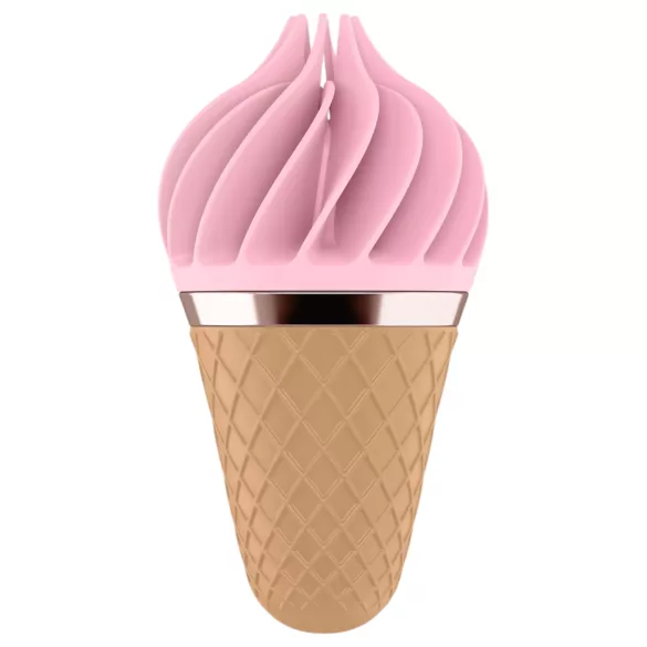 Satisfyer Sweet Treat - akkus, forgó csikló vibrátor, csiklóizgató (pink-barna)