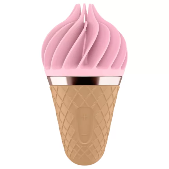 Satisfyer Sweet Treat - akkus, forgó csikló vibrátor, csiklóizgató (pink-barna)
