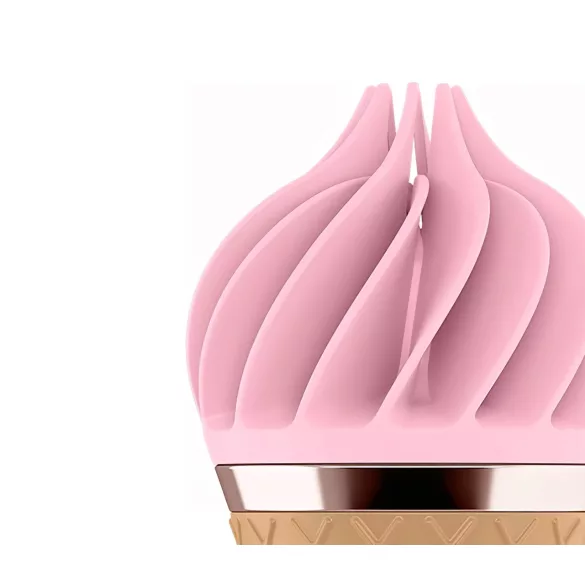 Satisfyer Sweet Treat - akkus, forgó csikló vibrátor, csiklóizgató (pink-barna)