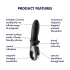 Satisfyer Hot Passion - app-vezérelt melegítő anál vibrátor (fekete)