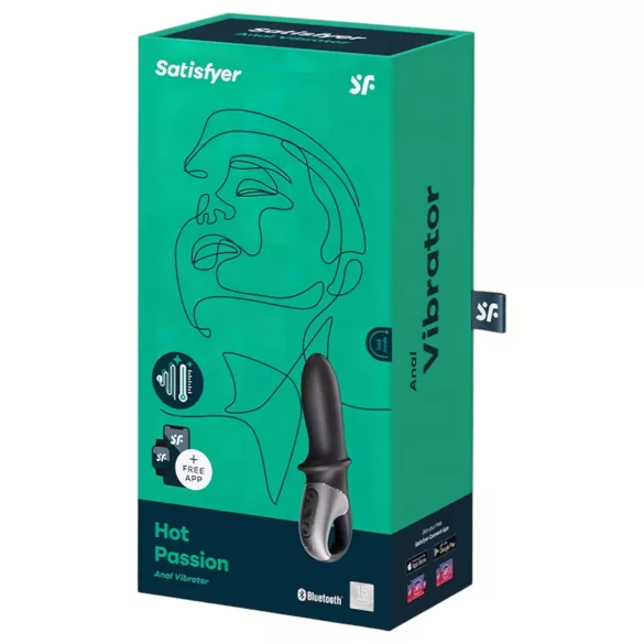 Satisfyer Hot Passion - app-vezérelt melegítő anál vibrátor (fekete)