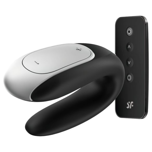 Satisfyer Double Fun - okos, vízálló párvibrátor (fekete)
