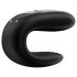 Satisfyer Double Fun - okos, vízálló párvibrátor (fekete)