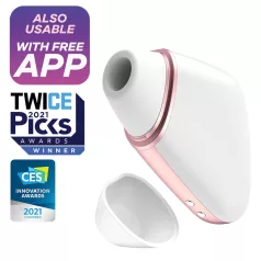   Satisfyer Love Triangle - App-vezérelt léghullámos csiklóizgató (fehér)