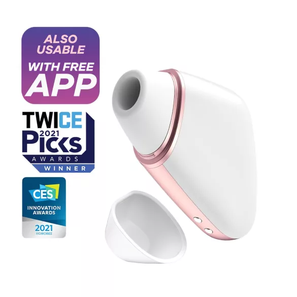 Satisfyer Love Triangle – App-vezérelt léghullámos csiklóizgató (fehér)