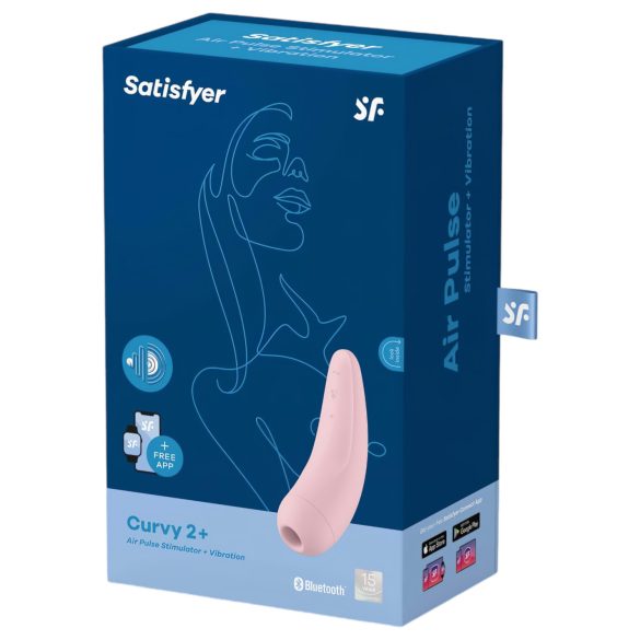 Satisfyer Curvy 2+ - okos léghullámos csiklóizgató (pink)