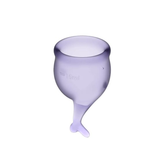 Satisfyer Feel Secure - farkincás menstruációs kehely (lila) - 2db
