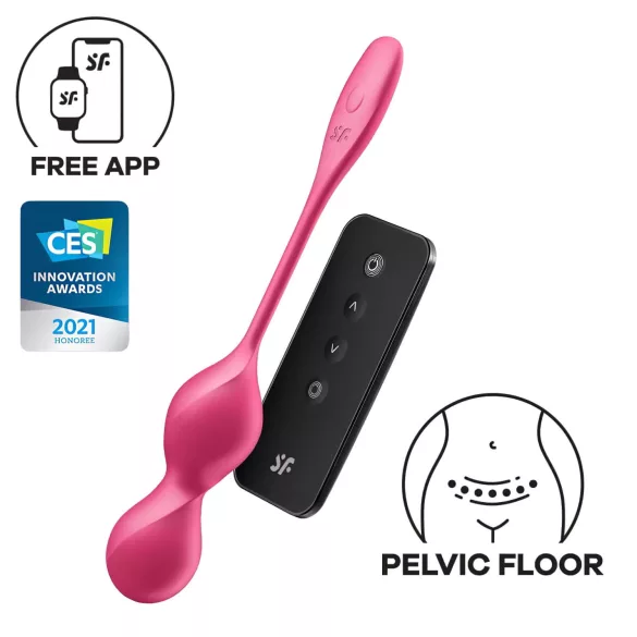 Satisfyer Love Birds 2 – App-vezérelt vibrációs gésagolyó (pink)