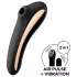 Satisfyer Dual Kiss - akkus hüvelyi és csikló vibrátor (fekete)