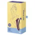 Satisfyer Dual Kiss - 2in1, hüvelyi és csikló vibrátor, csiklóizgató (lila)