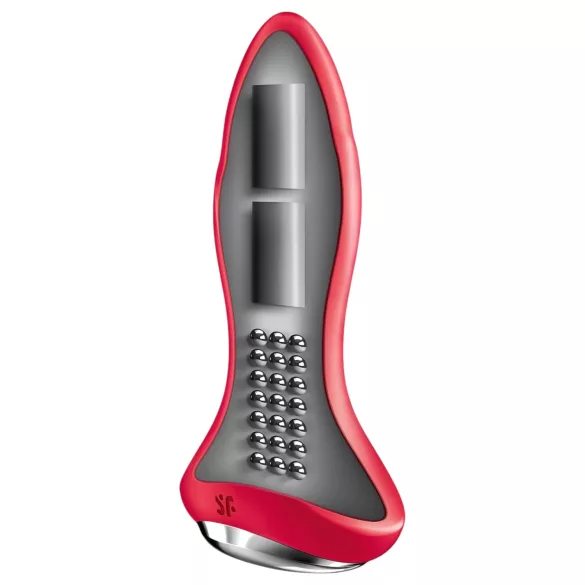 Satisfyer Rotator Plug 1 - gyöngyös anál vibrátor (piros)