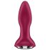 Satisfyer Rotator Plug 2 - akkus, gyöngyös anál vibrátor (piros)