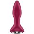 Satisfyer Rotator Plug 2 - akkus, gyöngyös anál vibrátor (piros)
