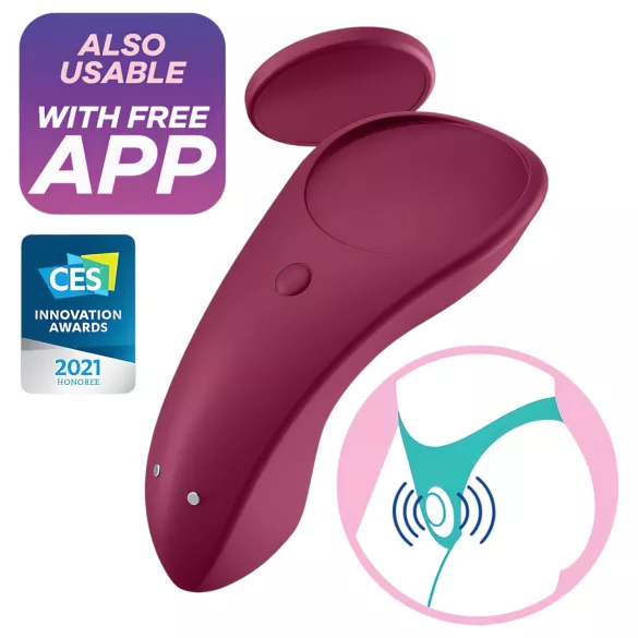 Satisfyer Sexy Secret - okos vízálló bugyi vibrátor (piros)