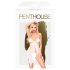 Penthouse Sweet Beast - rózsás babydoll szett (fehér)