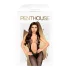 Penthouse Forbidden Fruit - nyitott overál (fekete)