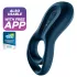 Satisfyer Epic Duo - App-vezérelt vibrációs péniszgyűrű, férfiaknak (fekete)