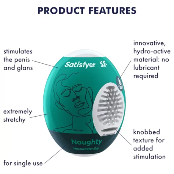 Satisfyer Egg Naughty - tojás maszturbátor (1 db)