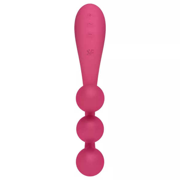 Satisfyer Tri Ball 1 - akkus, multifunkciós vibrátor (piros)