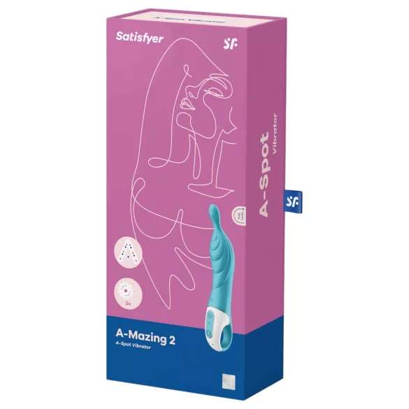 Satisfyer A-Mazing 2 - akkus, A-pont vibrátor (türkiz)