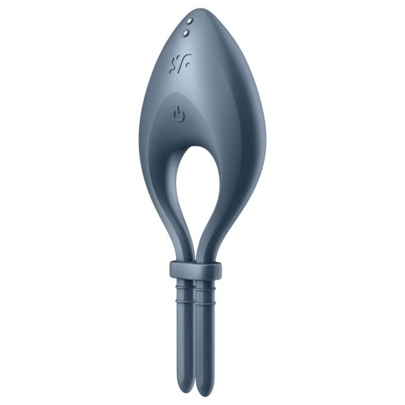 Satisfyer Bullseye - okos vibrációs péniszgyűrű (szürke)
