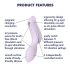 Satisfyer Curvy Trinity 2 - léghullámos 2in1 vibrátor (lila)