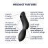 Satisfyer Curvy Trinity 2 - léghullámos 2in1 vibrátor (fekete)