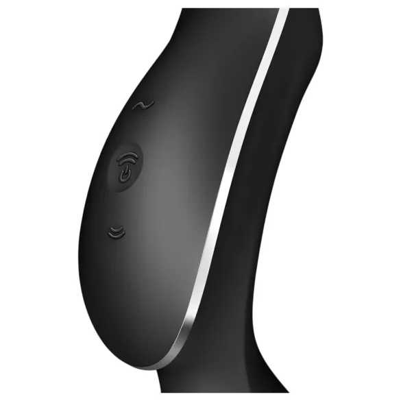 Satisfyer Curvy Trinity 2 - léghullámos 2in1 vibrátor (fekete)