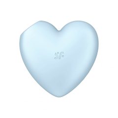   Satisfyer Cutie Heart - akkus, léghullámos csiklóvibrátor (kék)