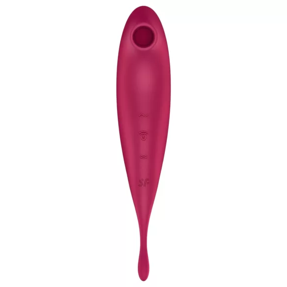 Satisfyer Twirling Pro - okos 2in1 csikló vibrátor (piros)