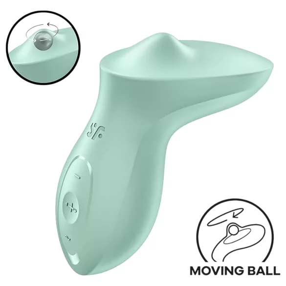 Satisfyer Exciterrr - forgó gyöngyös csikló vibrátor, csiklóizgató (zöld)