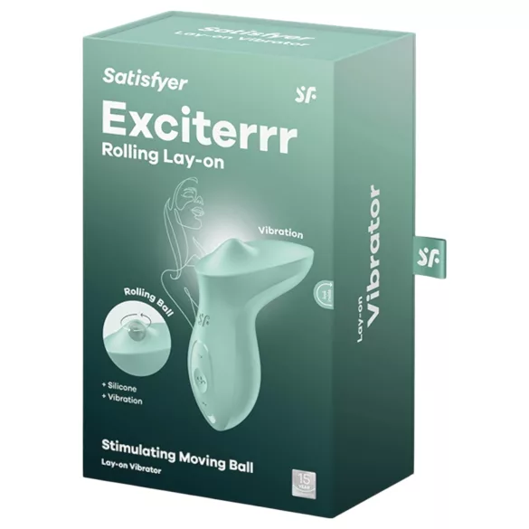 Satisfyer Exciterrr - forgó gyöngyös csikló vibrátor, csiklóizgató (zöld)