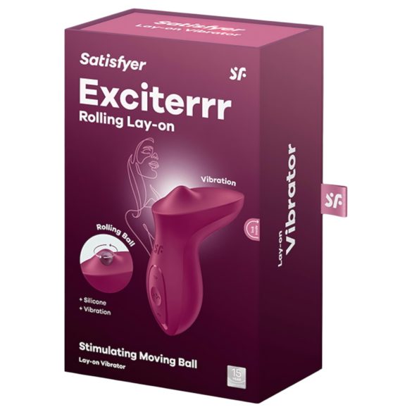 Satisfyer Exciterrr - forgó gyöngyös csikló vibrátor (piros)