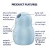 Satisfyer Pro To Go 1 - léghullámos csiklóizgató (kék)