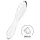 Satisfyer Dazzling Crystal 1 - kétvégű üveg dildó (átlátszó)